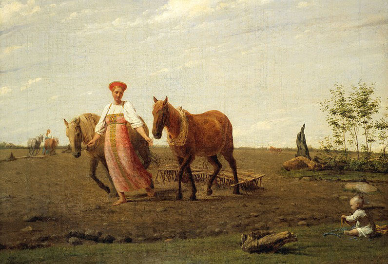 Alexey Gavrilovich Venetsianov In the ploughed field. Spring